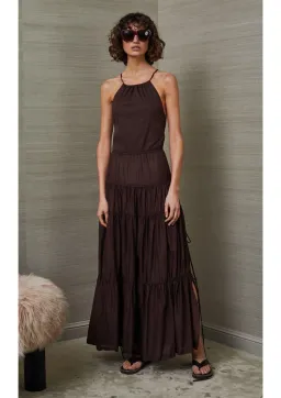 Bec & Bridge Carmen Maxi Dress Chocolate Brown Size 8 for rent on The Volte - image 1