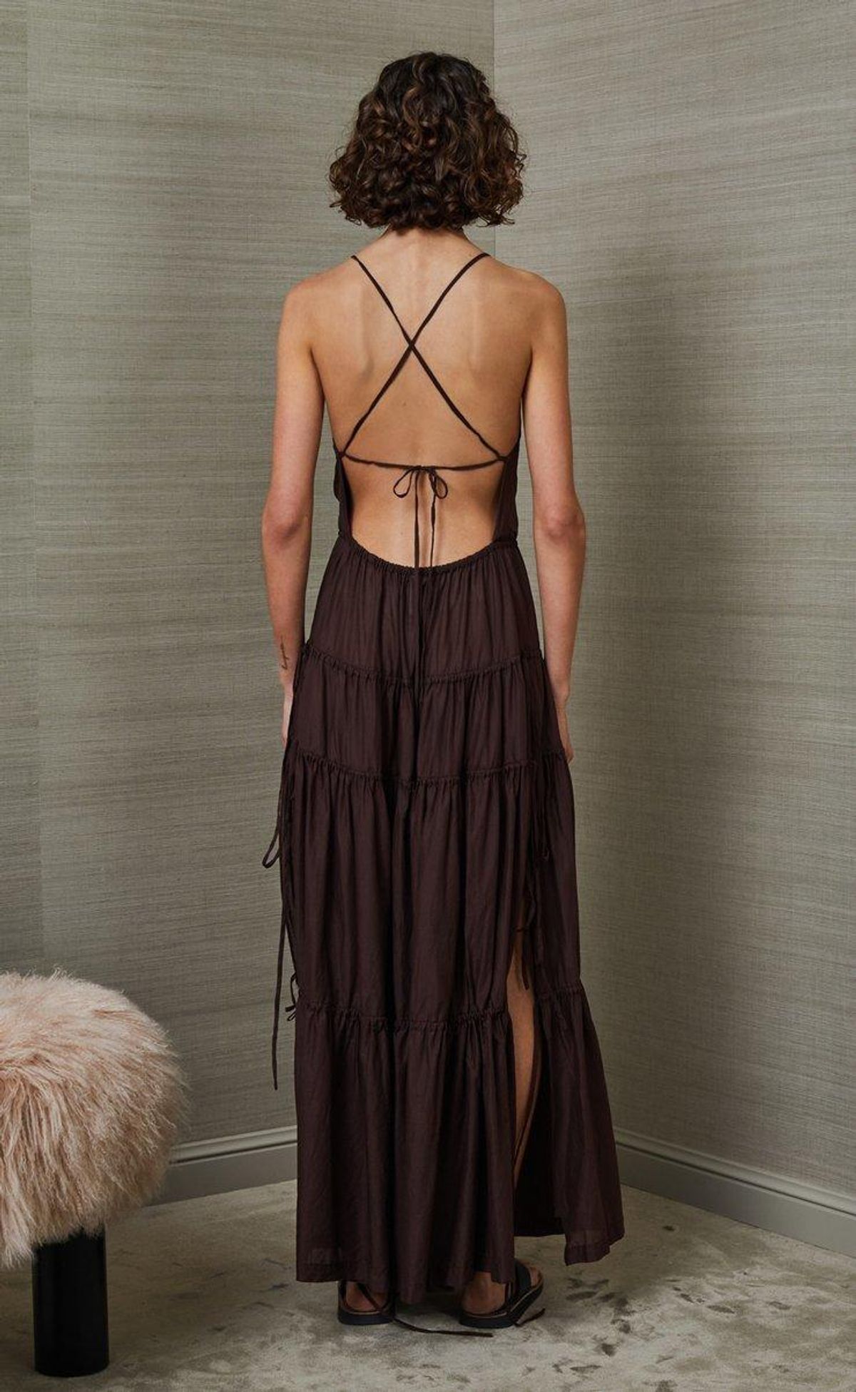 Bec & Bridge Carmen Maxi Dress Chocolate Brown Size 8 - Image 3