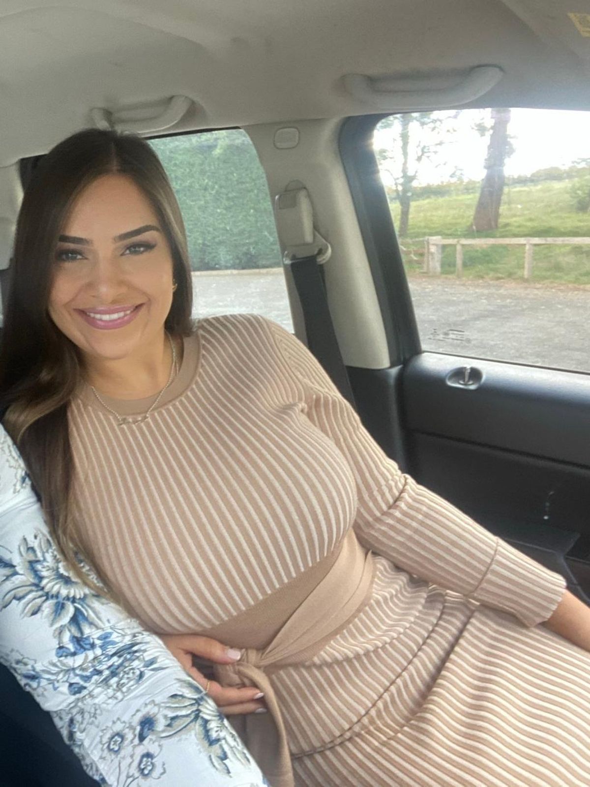 Kookai Sadie Crew Neck Belted Dress Natural Size 1 - Image 6