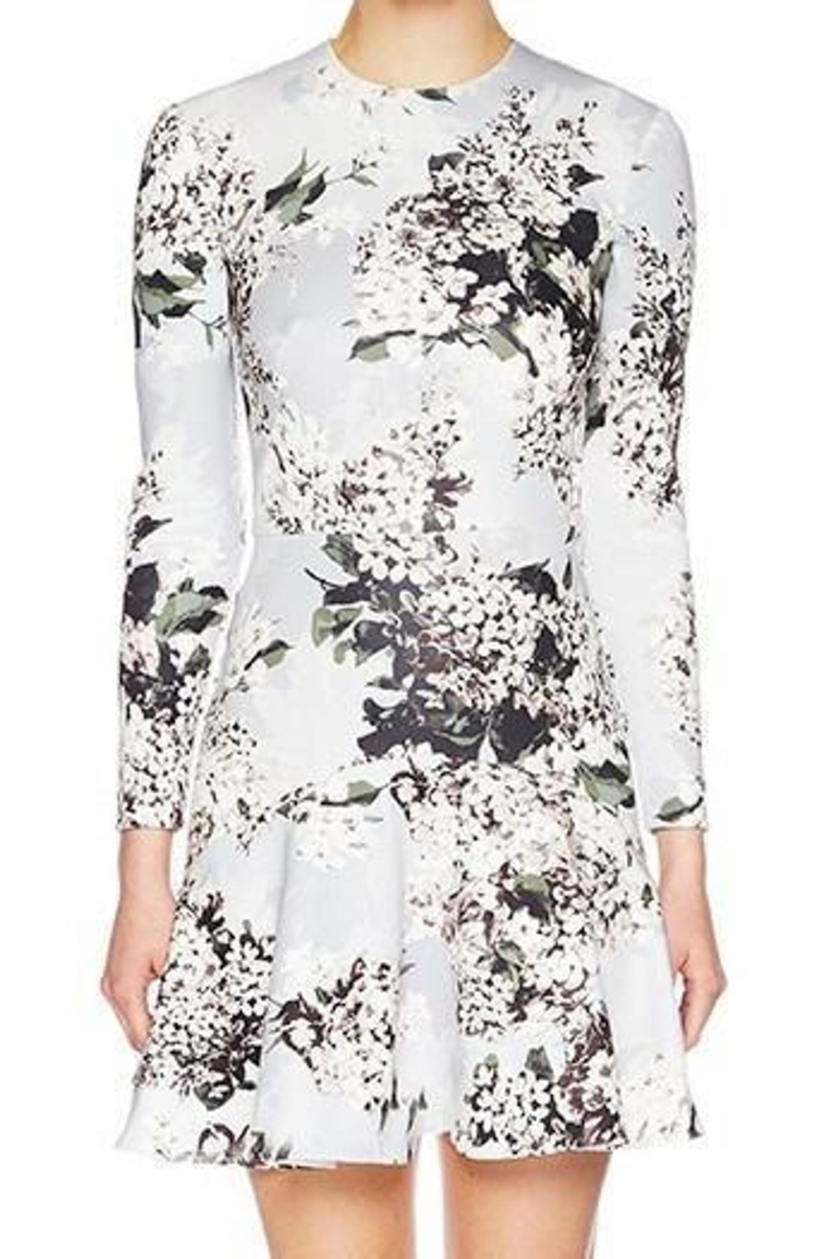 Lover Rosemary Scuba Dress Grey Floral Size 6 - Image 2