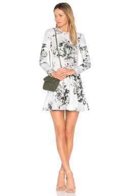 Lover Rosemary Scuba Dress Grey Floral Size 6 for rent on The Volte - image 1