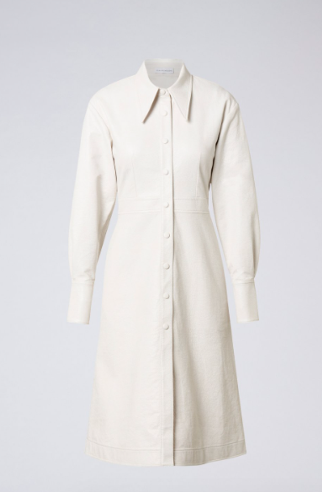 Scanlan Theodore Faux Reptile Shirt Dress Cream Size 8 for rent on The Volte - main image