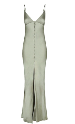 Shona Joy La Lune Bias Slip Dress in Sage for rent on The Volte - image 2