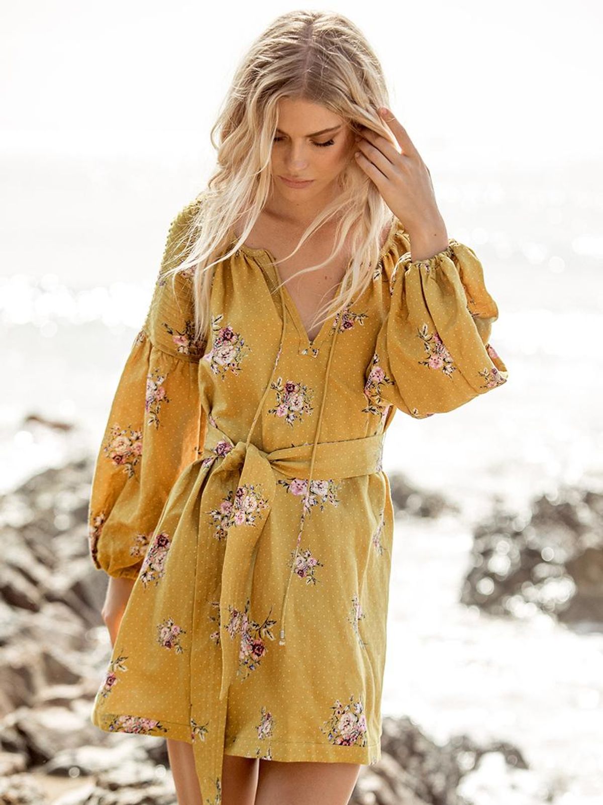 Steele - Bellflower Smock Dress Yellow Size 6 - Image 1