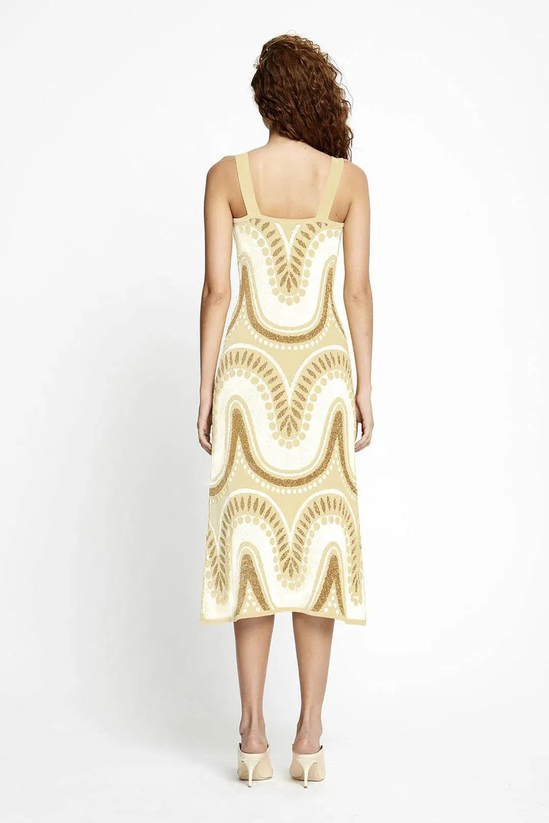 Alice McCall Windswept Midi Dress Cream Size 6 for rent on The Volte - main image