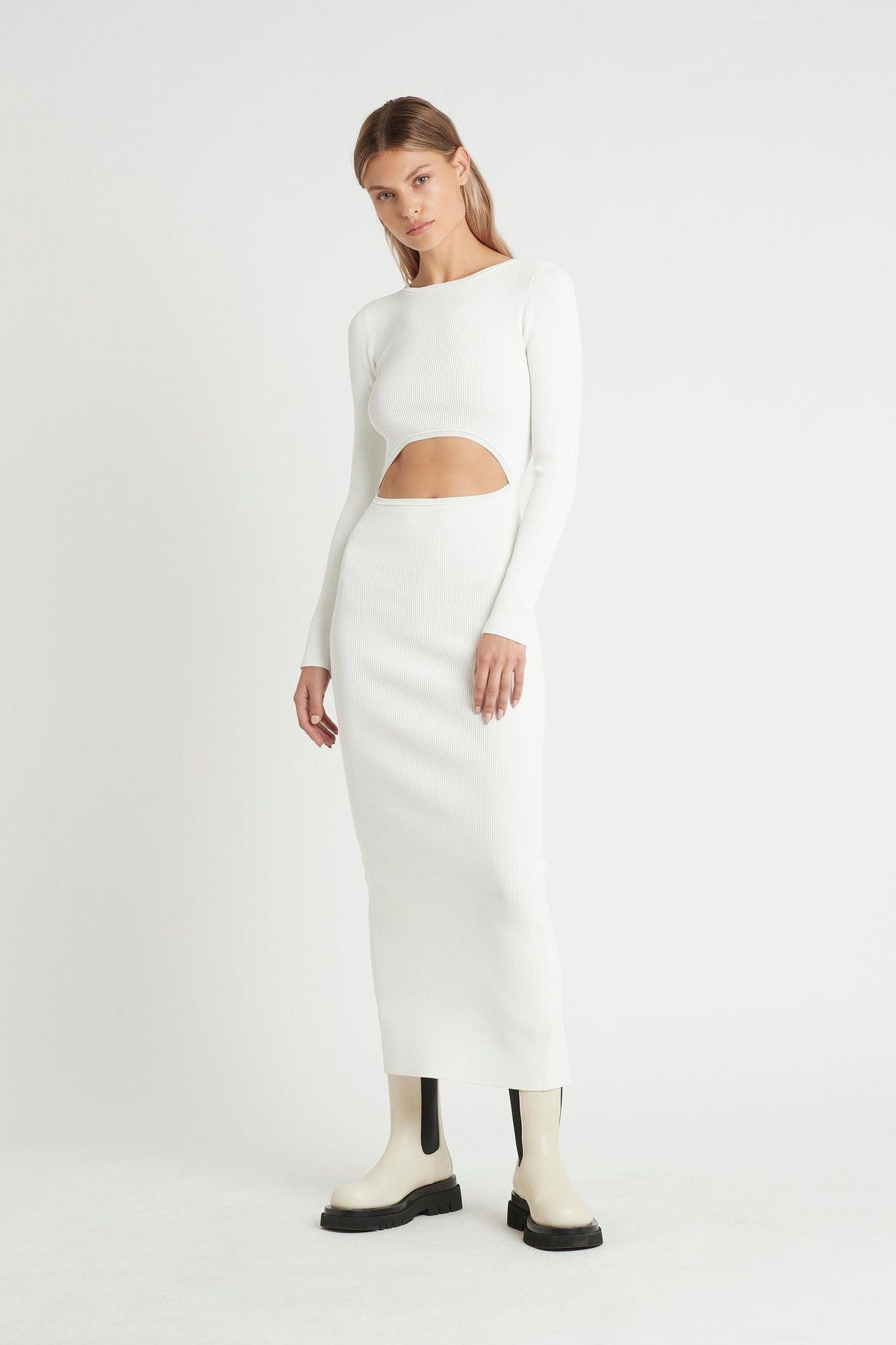 Sir The Label Celle Reversible Dress Midi White | AU 8 for rent on The Volte - main image