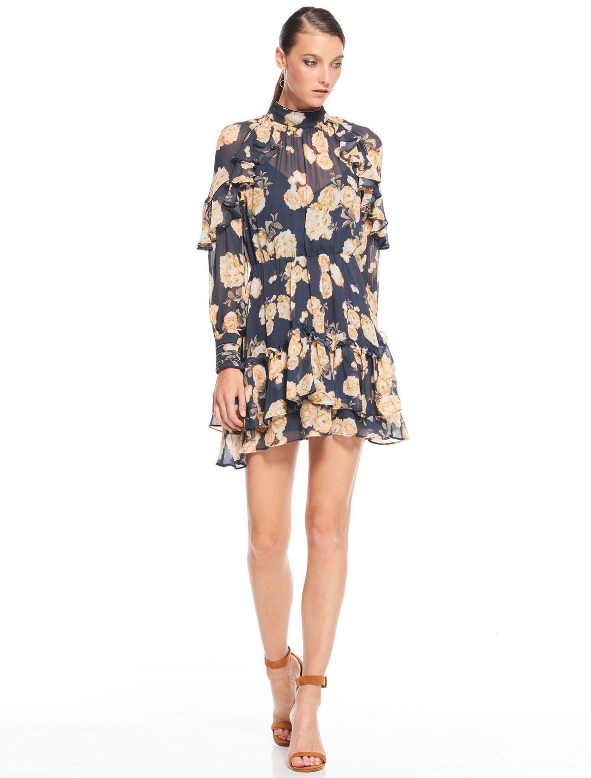 Talulah In The Mix Mini Dress Navy Size AU 6 for rent on The Volte - main image