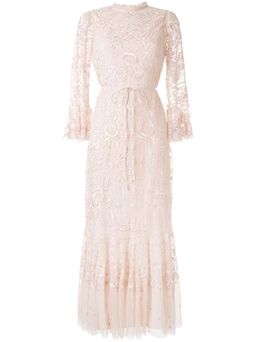 Needle & Thread sheer floral tie waist gown for rent on The Volte - image 2