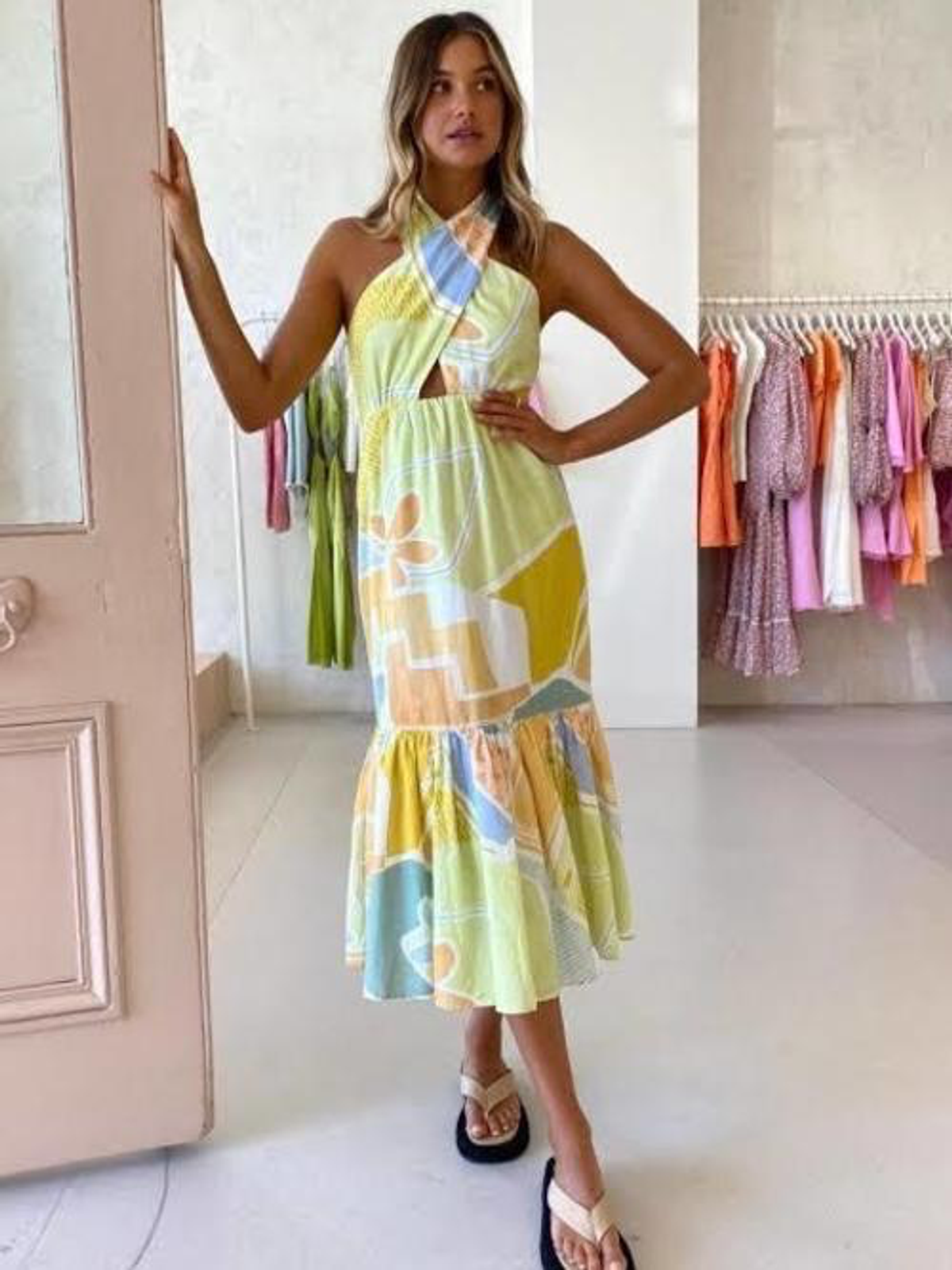 Steele Sia Midi Dress in Cabana Size XS / AU 6 - Image 10