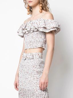Nicholas Ruffled Poppy Print Top and Skirt SIze 6 for rent on The Volte - image 2