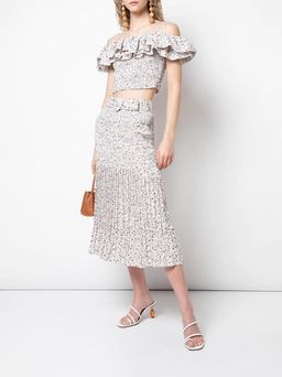 Nicholas Ruffled Poppy Print Top and Skirt SIze 6 for rent on The Volte - image 1