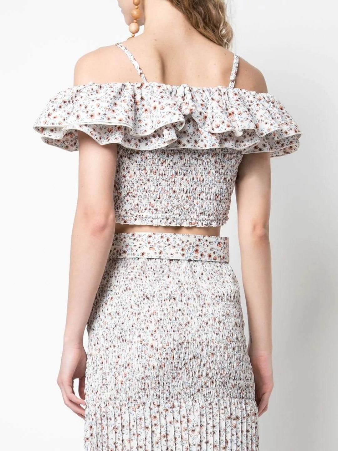 Nicholas Ruffled Poppy Print Top and Skirt SIze 6 for rent on The Volte - main image