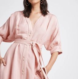 Aje Ennoble Midi Dress Pink Size 6 for rent on The Volte - image 4