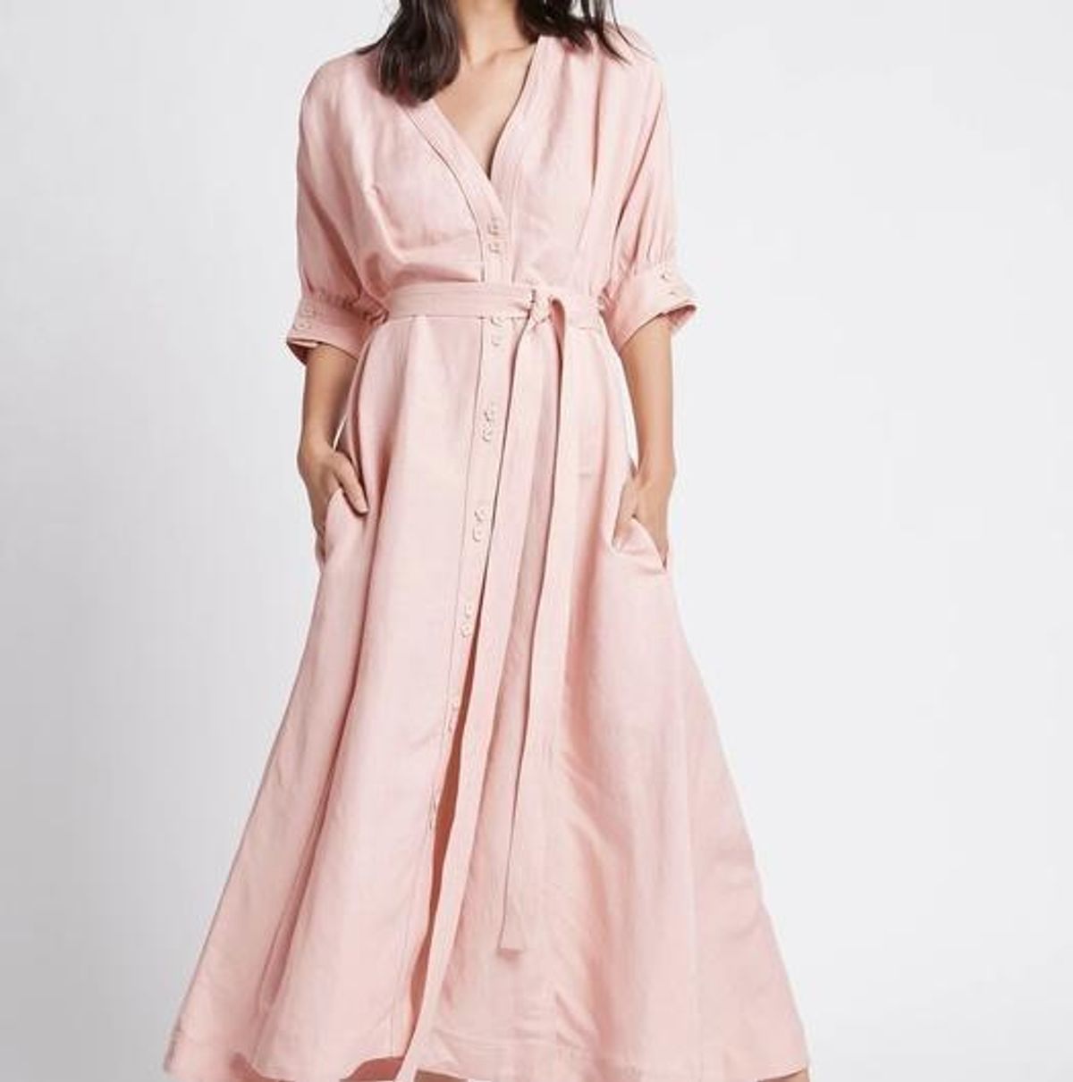 Aje Ennoble Midi Dress Pink Size 6 - Image 2