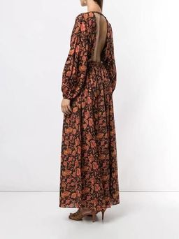 Matteau The Open Back Plunge Dress Hibiscus Print Size 8 for rent on The Volte - image 2