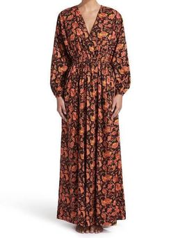 Matteau The Open Back Plunge Dress Hibiscus Print Size 8 for rent on The Volte - image 3