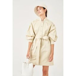 Oroton Cotton Linen Full Sleeve Tunic Dress Cream Size 8 for rent on The Volte - image 1