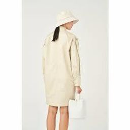Oroton Cotton Linen Full Sleeve Tunic Dress Cream Size 8 for rent on The Volte - image 4