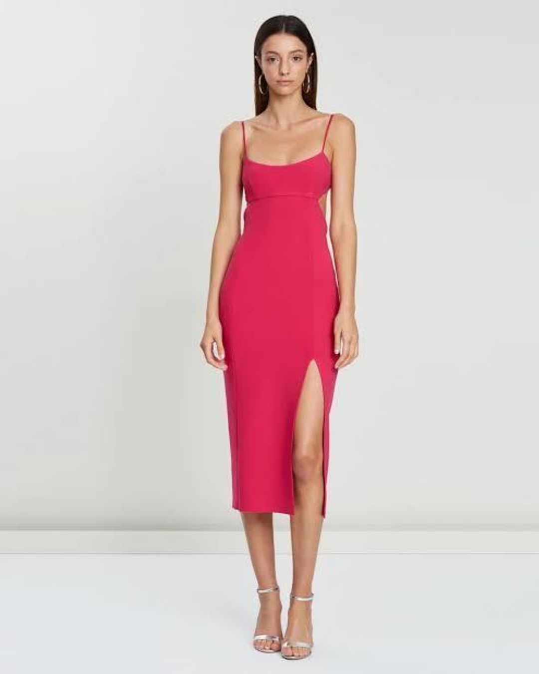 Bec & Bridge Amelie Midi Dress Pink Size 8 for rent on The Volte - main image