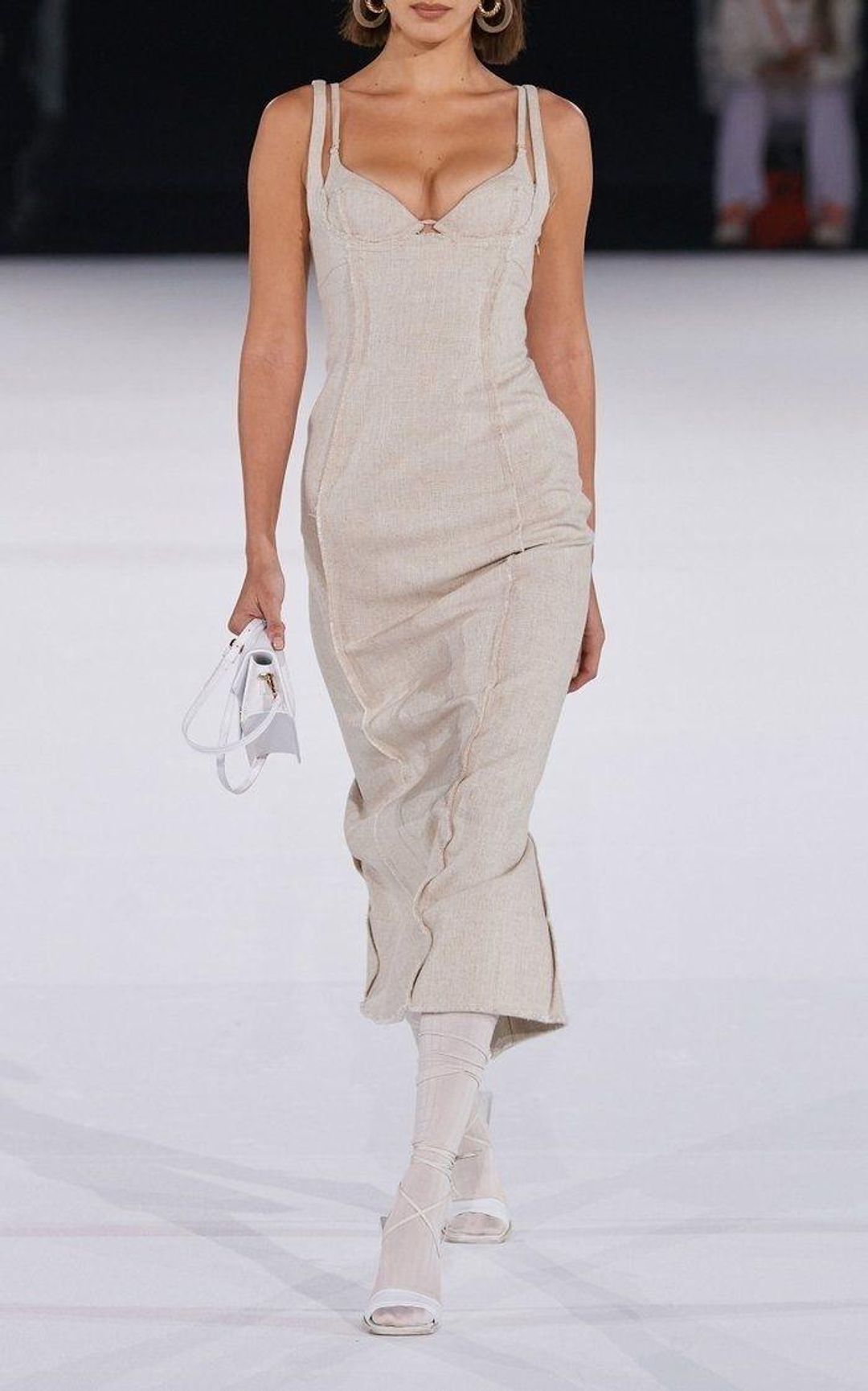 Jacquemus Valerie Dress Beige Size 10 for rent on The Volte - main image