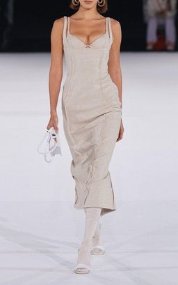 Jacquemus Valerie Dress Beige Size 10 for rent on The Volte - image 1