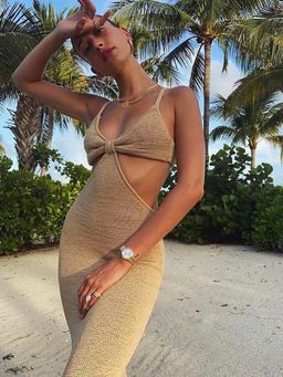 Cult Gaia Serita Knit Dress Sand Size XS for rent on The Volte - image 4