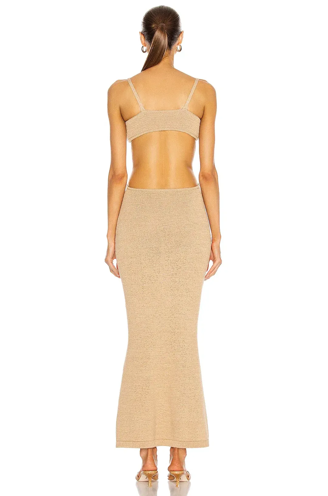 Cult Gaia Serita Knit Dress Sand Size XS for rent on The Volte - main image