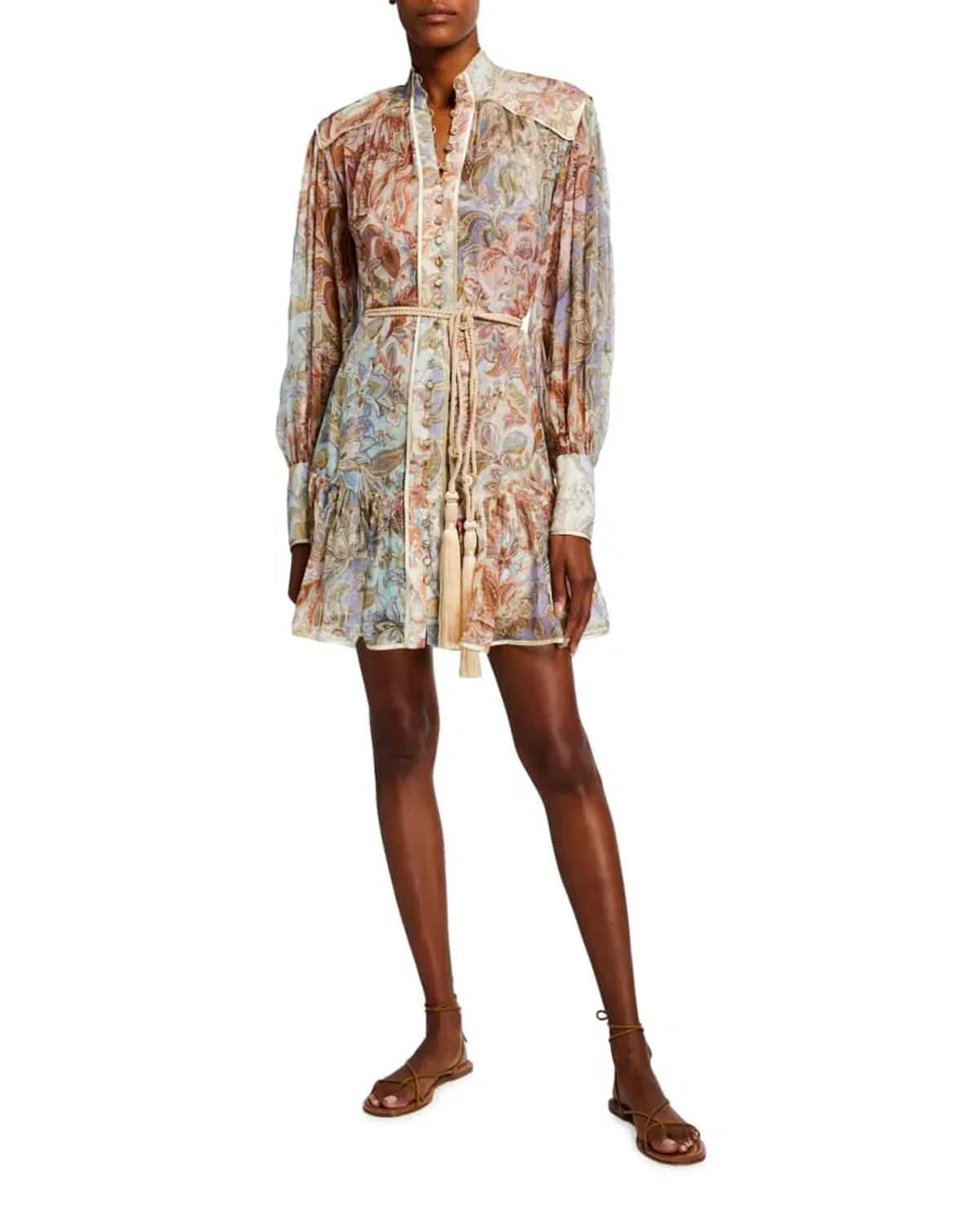 Zimmermann Lucky Bound Mini Dress Print Size 1/ AU 10 - Image 2