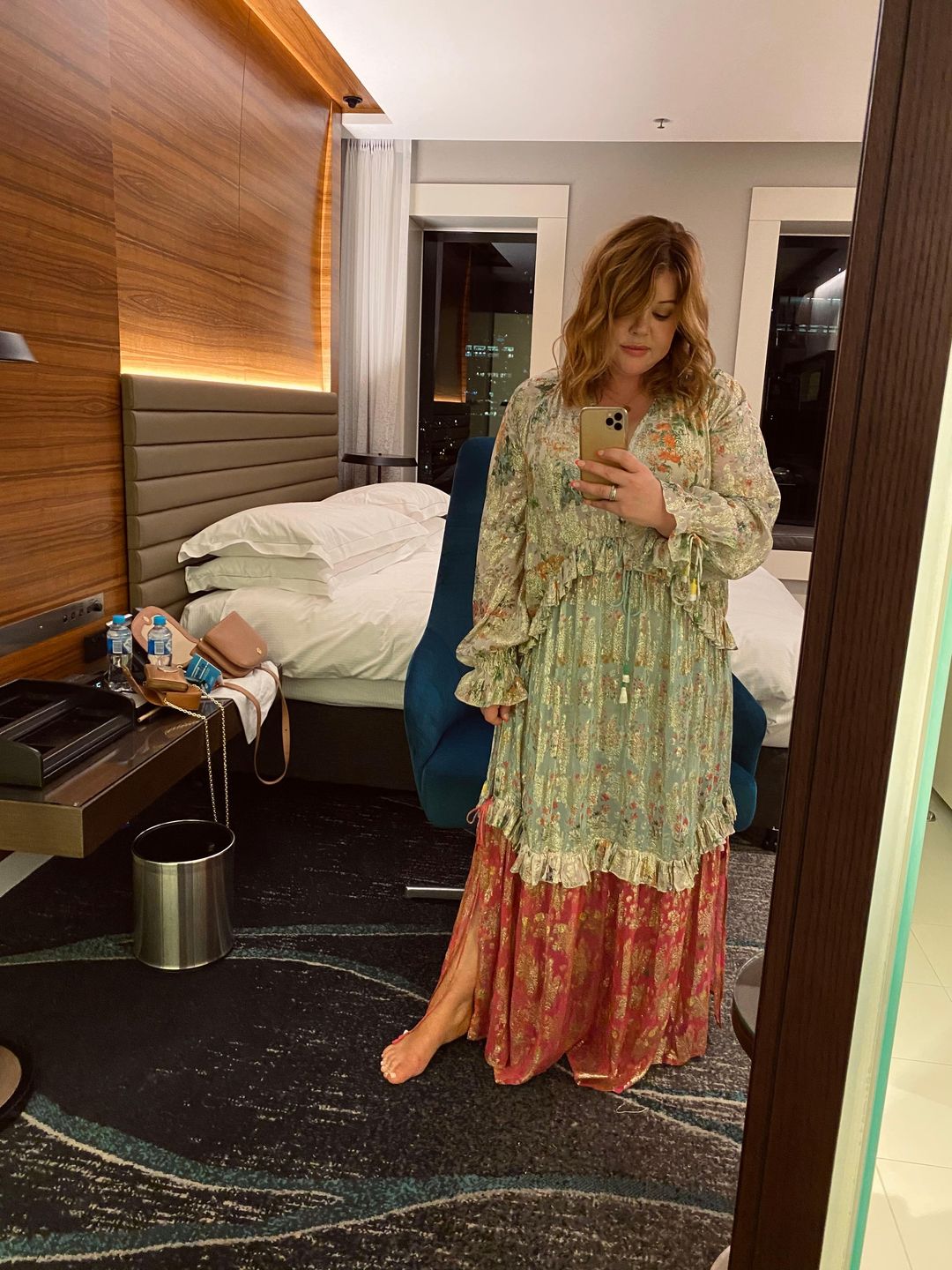 Hemant & Nandita Miyu Kaftan Multicolour Size 14 for rent on The Volte - main image