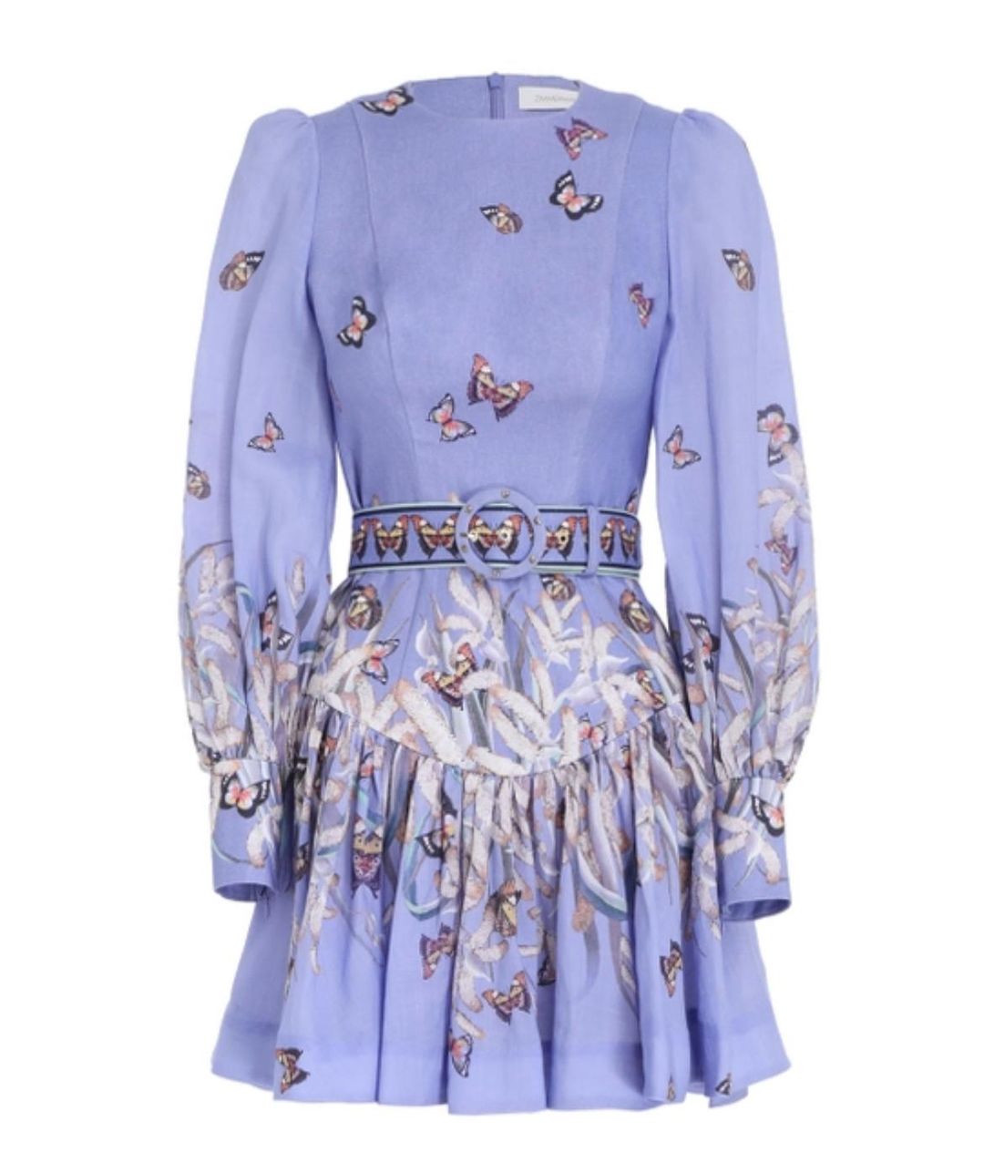 Zimmermann Botanica Belted Linen Mini Dress Pandanus Size 8 for rent on The Volte - main image