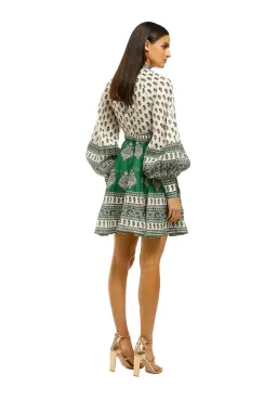 Zimmermann Amari Buttoned Dress Emerald Print Size 10 for rent on The Volte - image 3