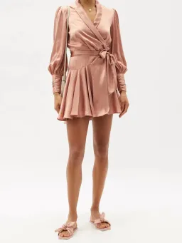 Zimmermann Silk Wrap Mini Lipstick Pink Size 6 for rent on The Volte - image 1