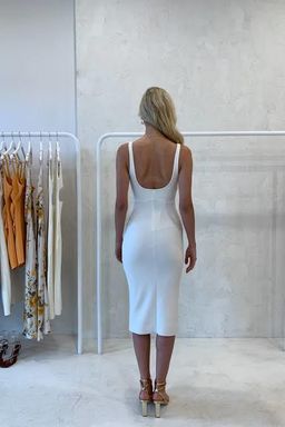 Bec & Bridge Midi Dress White Size 8 for rent on The Volte - image 3