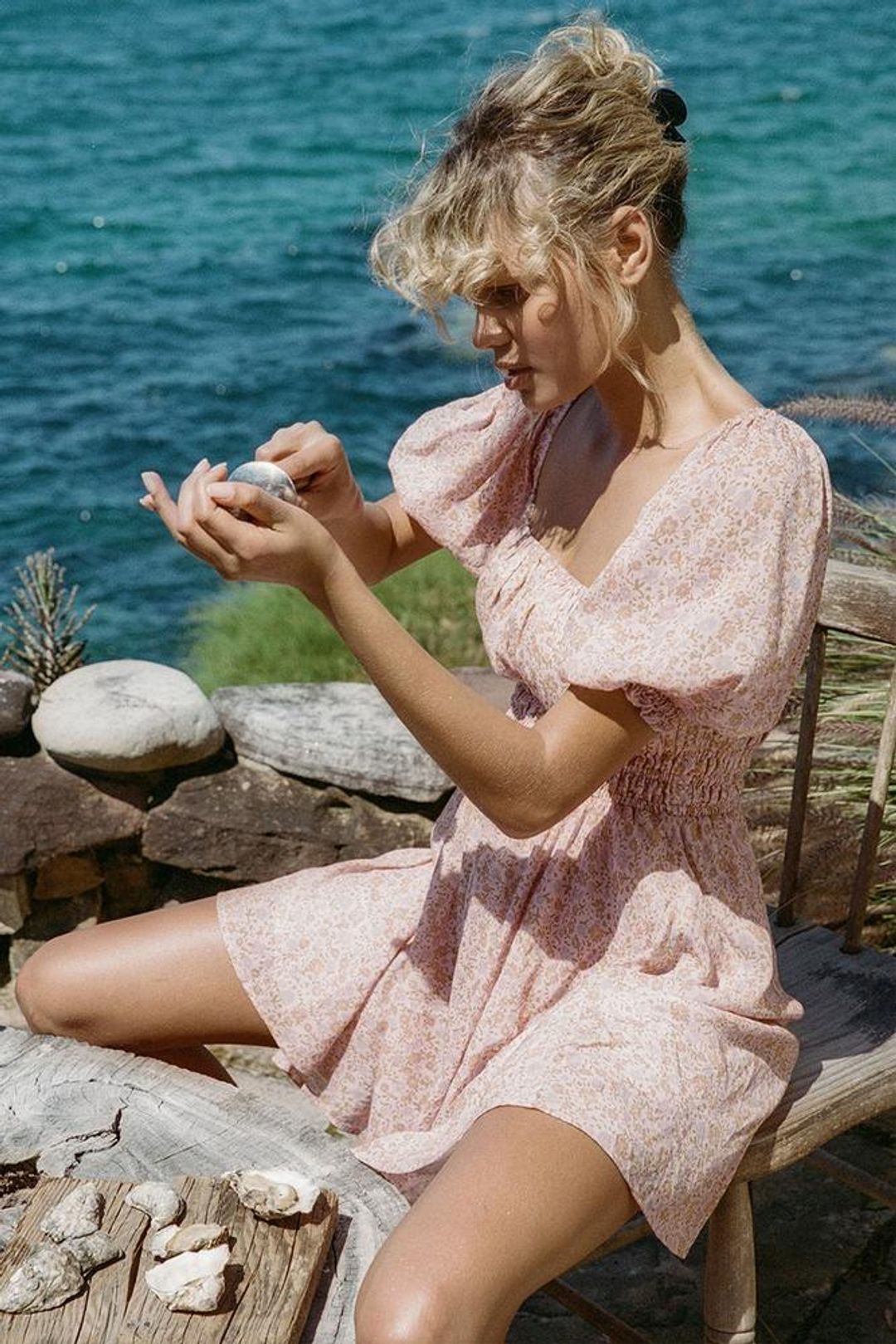 Spell Rae Mini Dress in Dusty Pink Size 10 for rent on The Volte - main image