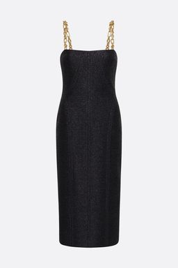 Manning Cartell Neo Classic Midi Dress W/ Chain Black Size 8 for rent on The Volte - image 4