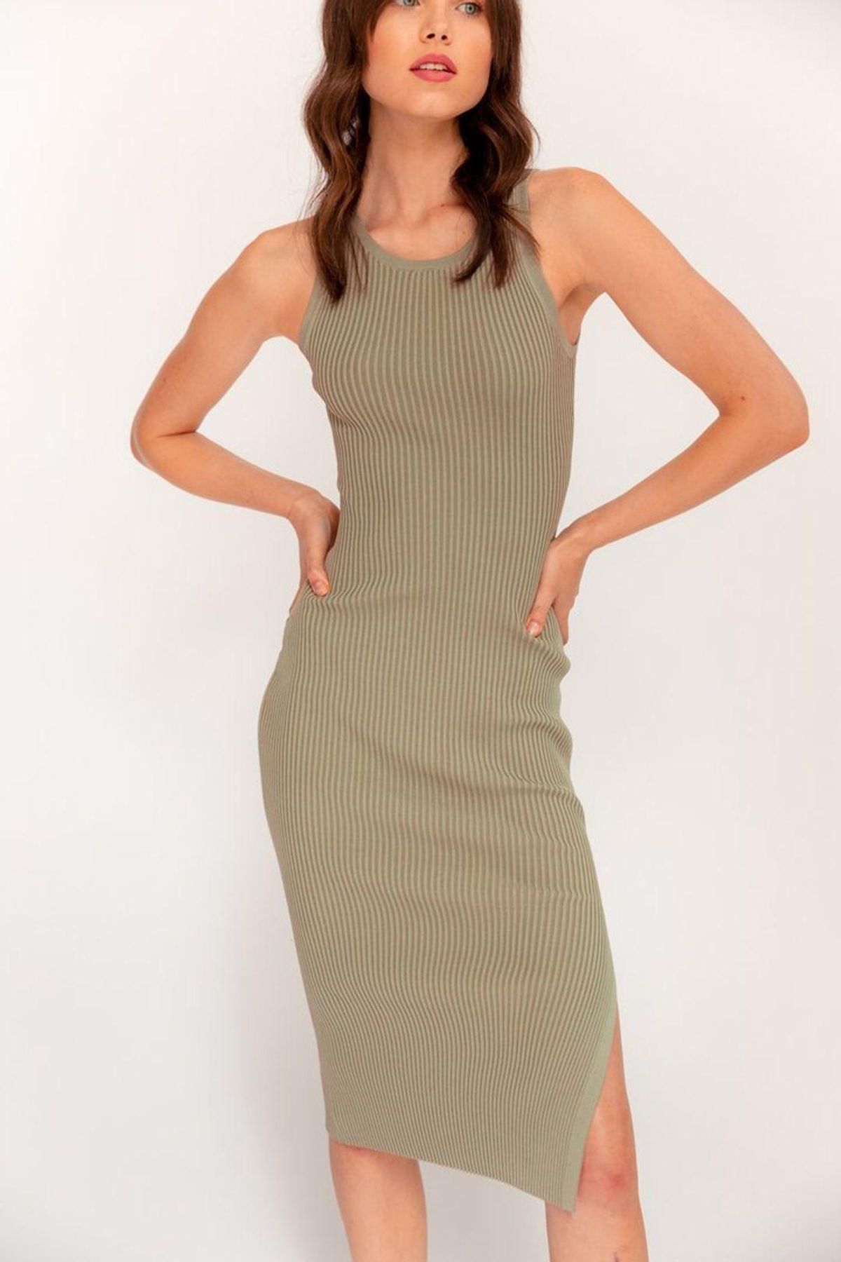 Henne Classic Racer Dress Green Size 8 - Image 3