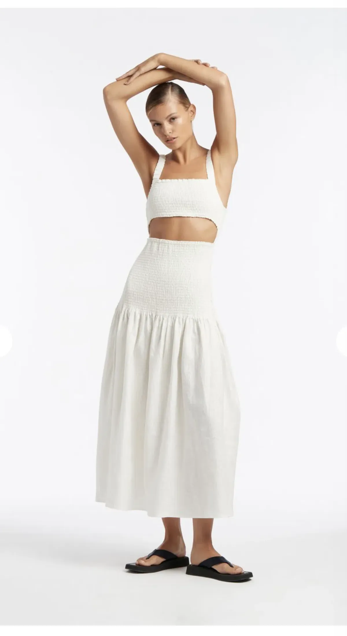 Sir The Label Madelyn Reversible Dress Midi White | AU 8 - Image 4