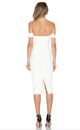 Misha Chloe Midi Dress White Size 6 for rent on The Volte - image 3