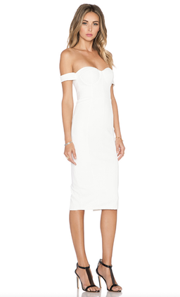 Misha Chloe Midi Dress White Size 6 for rent on The Volte - image 2