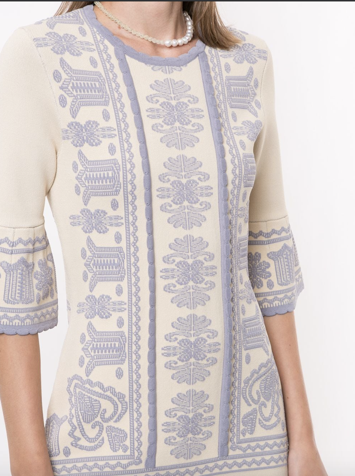 Alice McCall Devotion Jacket Mini Dress Oatmeal Print Size 4 - Image 4