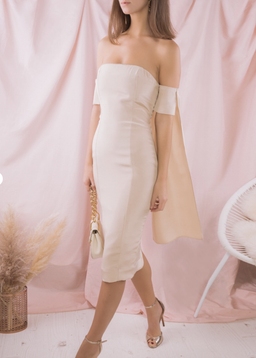 Misha Giselle Silk Dress Cream Size 8 for rent on The Volte - image 2