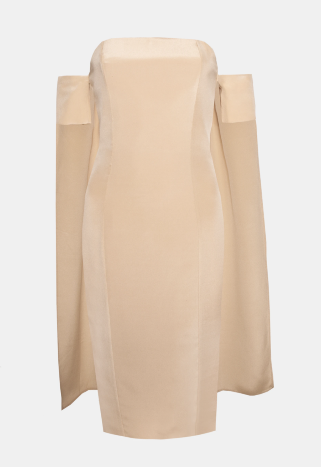 Misha Giselle Silk Dress Cream Size 10 for rent on The Volte - main image
