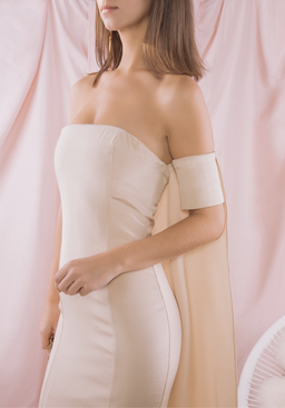 Misha Giselle Silk Dress Cream Size 10 for rent on The Volte - image 3