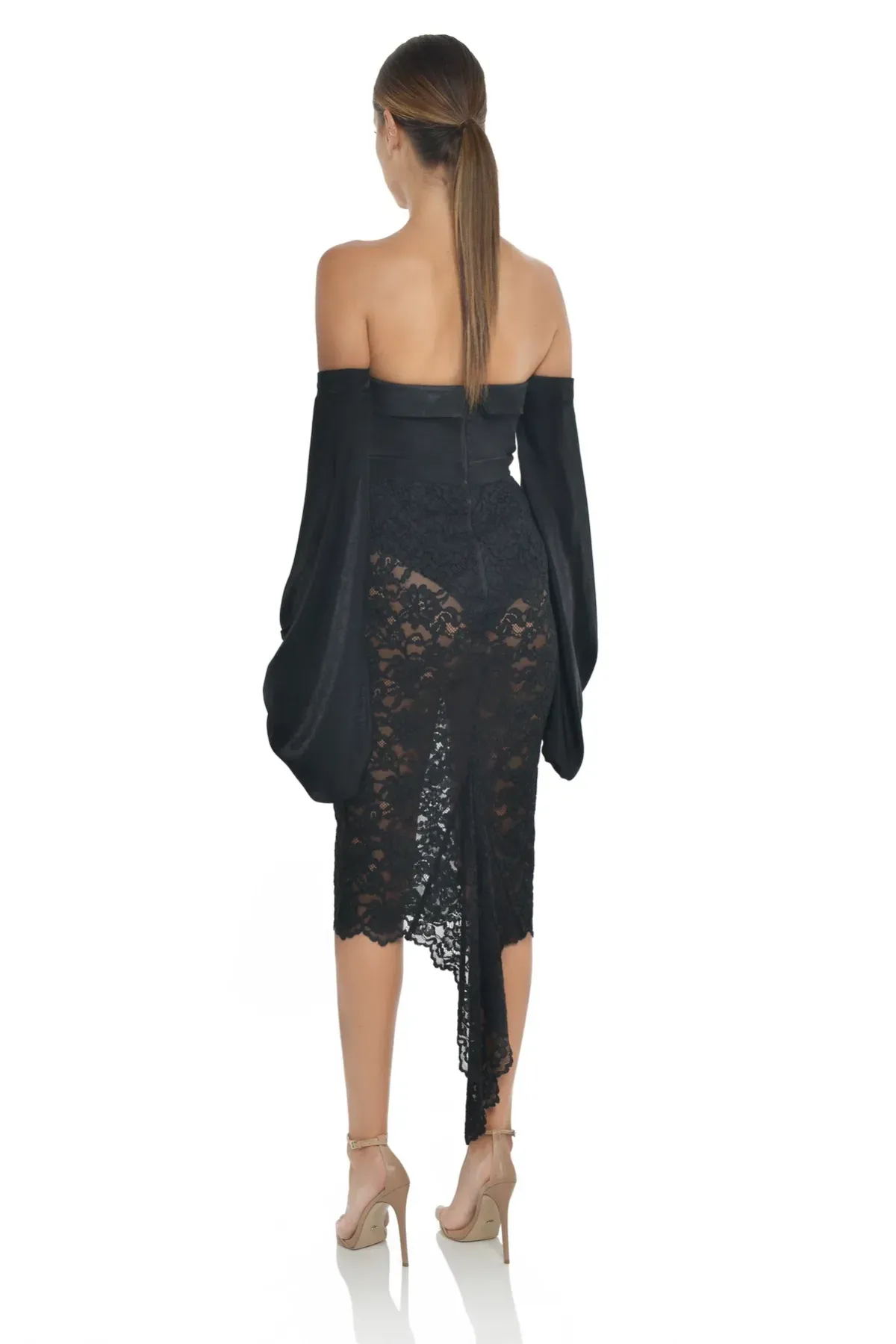 Misha Cleo Midi Dress Black Size 8 - Image 2