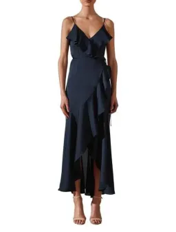 Shona Joy - Luxe Bias Frill Wrap Dress for rent on The Volte - image 3