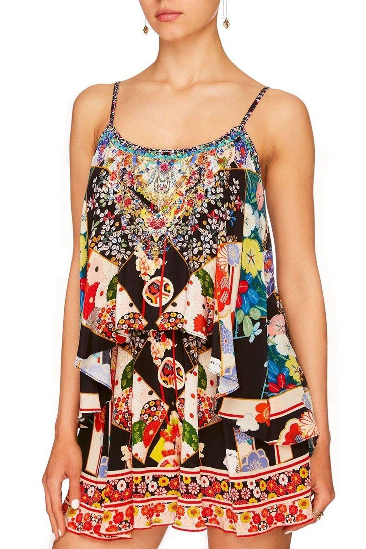 Camilla Star Girl Flared Playsuit With Overlay Size 12 - Image 1