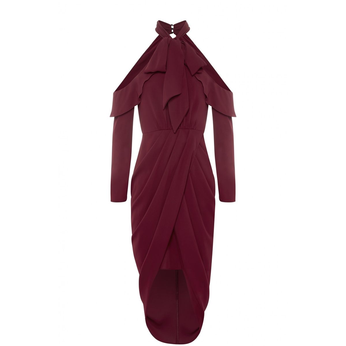 RODEO SHOW Genevieve Drape Dress - Wine - Image 2