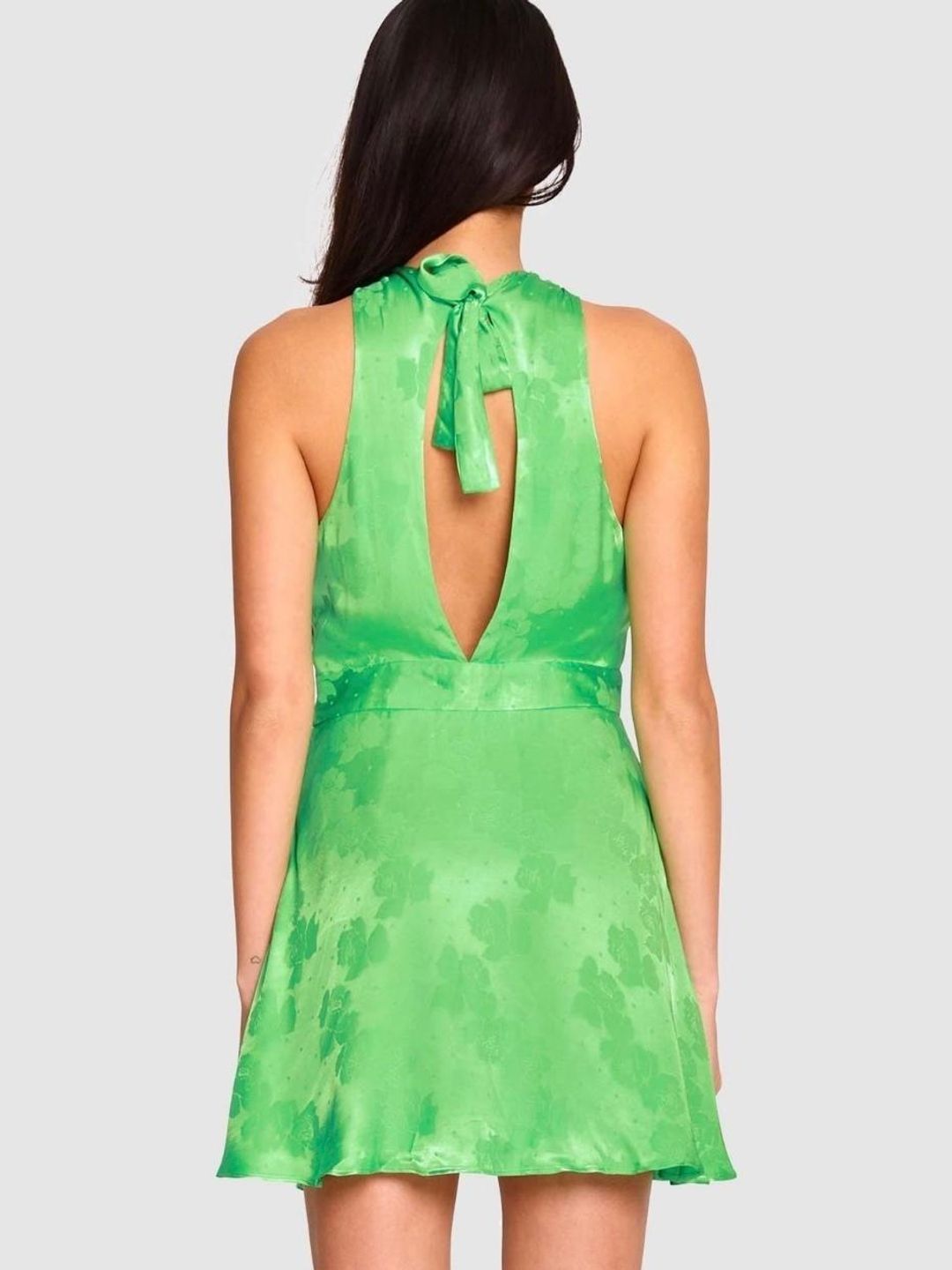 Alice McCall Memory Lane Satin Mini Dress Green Size 12 for rent on The Volte - main image