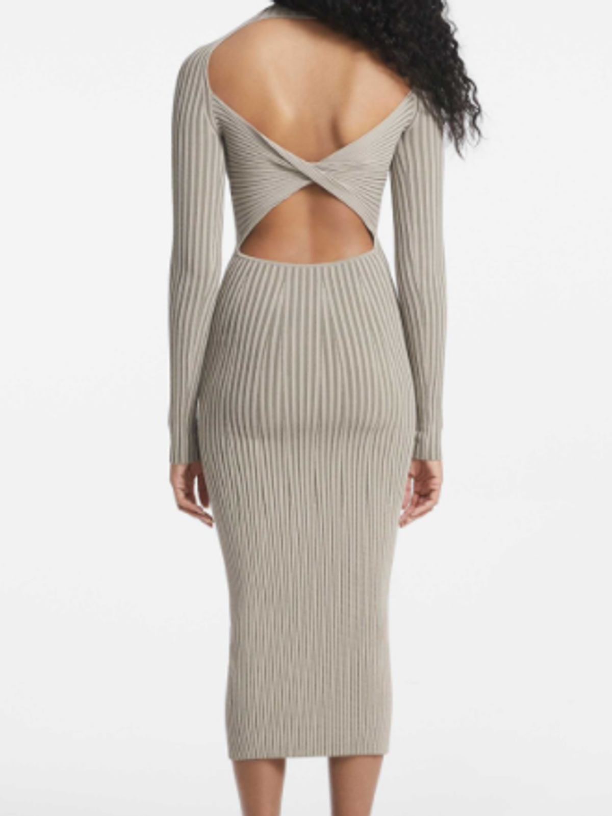 Dion Lee Rib Twist Dress Slate Green Size 8 - Image 2