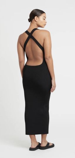 Sir The Label Marcelle Midi Dress Black Size 2 | AU 10 for rent on The Volte - image 3
